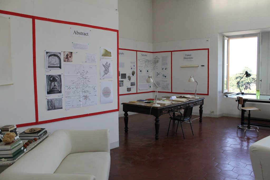 interior view of an exhibition space